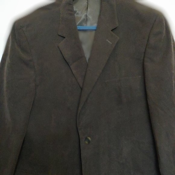 Andrew Fezza Mens Brown Blazer Sport Jacket Baxter Suede 46L - Picture 6 of 14